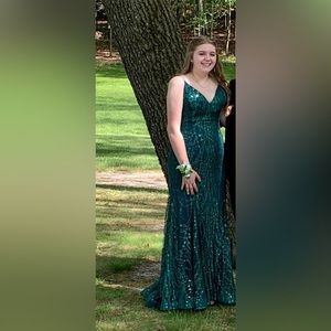 Emerald mermaid dress